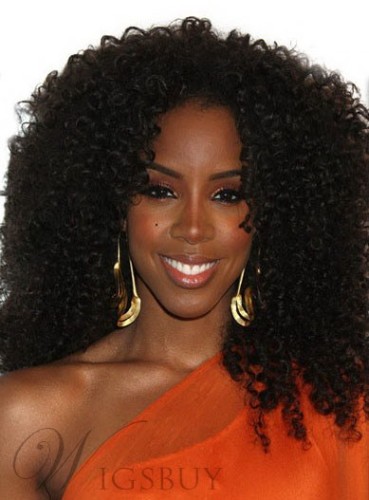 Human Hair African Curly 7PCS Clip in Hair Extensions