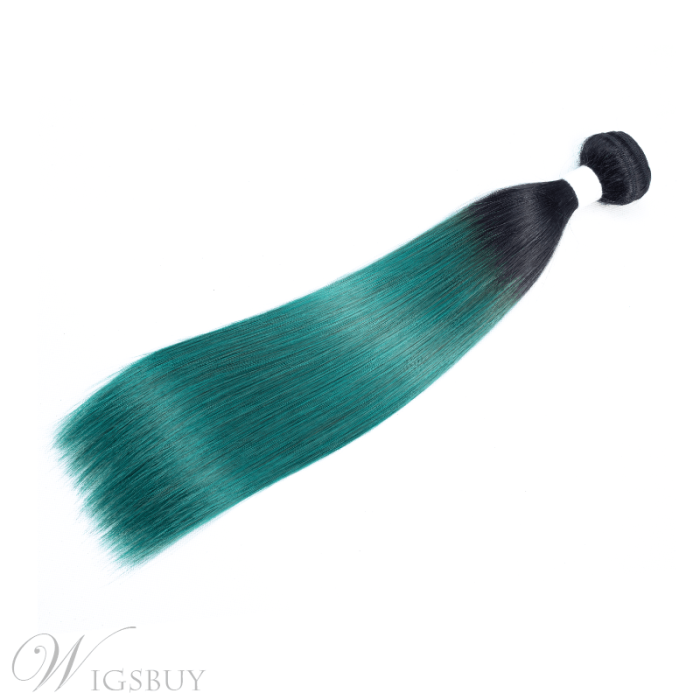 Wigsbuy Straight Human Hair Weave Ombre Color 1 Piece