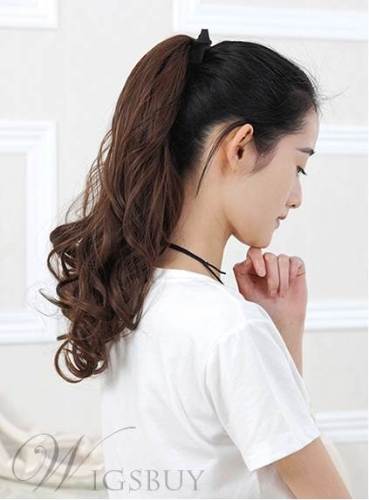 Long Natural Wave Bandage Style Synthetic Ponytail 18 Inches