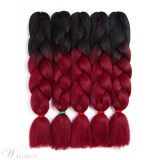 Ombre Synthetic Kanekalon Braiding Hair Crochet Braids False Hair Extensions