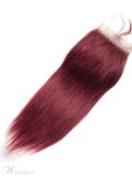 Wigsbuy Human Hair #99j Swiss Lace Closure 4x4 With Baby Hair