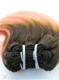 1B/Pink Short Straight Human Hair Weave Hair Extension 8 Inches