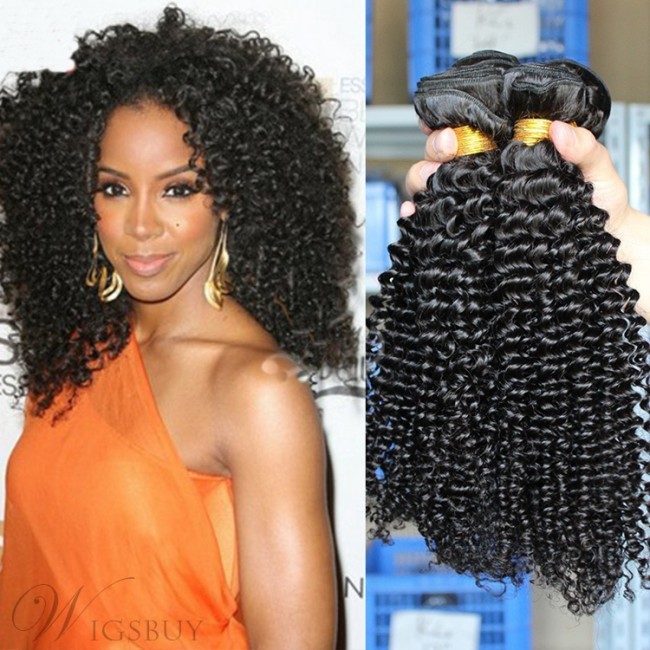 Human Hair Two Tone Curly Deep Curly Hair Weave Extensions 3pcs