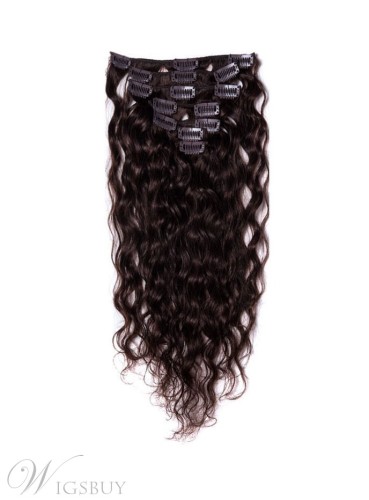 Remy Human Hair Curly 7PCS Clip in Human Hair Extensions