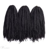 Afro Kinky Crochet Twist Braids Synthetic Fiber Hair Extensions