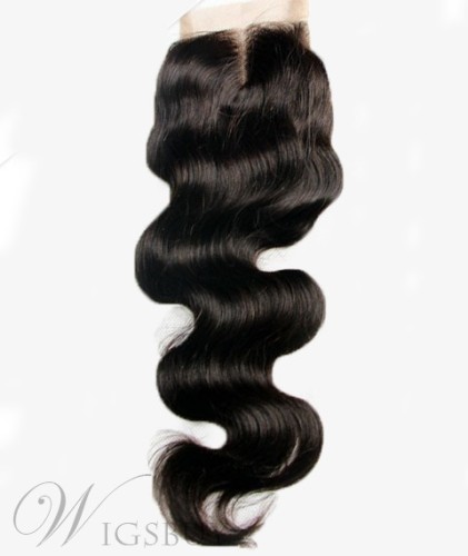 Free Part & Middle Part Human Hair Wave Textures Swiss Lace Top Closure 4*4