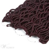 Goddess Locs With Curly Ends Crochet Twist Braids Soft Synthetic Braiding Hair Extension 6pcs