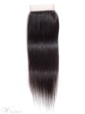 Wigsbuy Virgin Hair Closure Free Part Straight Lace Closure 4*4