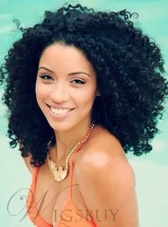 Hair Weft Black Women 100% Human Hair Kinky Curly Hair Extensions 1PC