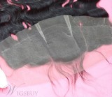 Natural Black Body Wave 100% Human Hair 13*4 Inches Lace Frontal Closure