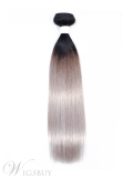 Wigsbuy Straight Human Hair Weave Ombre Color 1 Piece