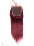 Wigsbuy Human Hair #99j Swiss Lace Closure 4x4 With Baby Hair