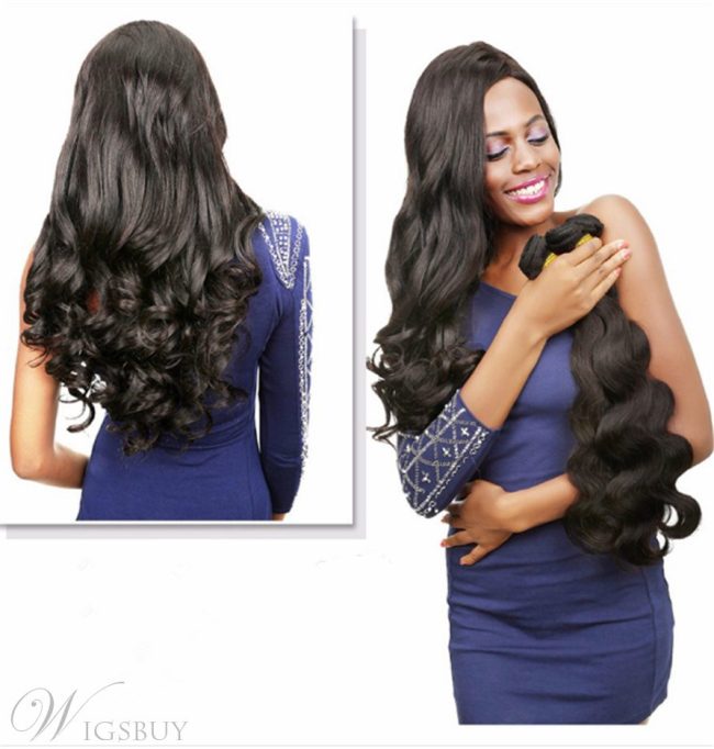 Charming Wavy Human Hair Weave/Weft 1 PC