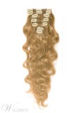 Remy Human Hair Wavy 7PCS Clip in Hair Extensions