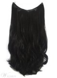 Natural Black #1 Wavy 100% Human Hair Flip In Hair Extensions (Free Shipping)