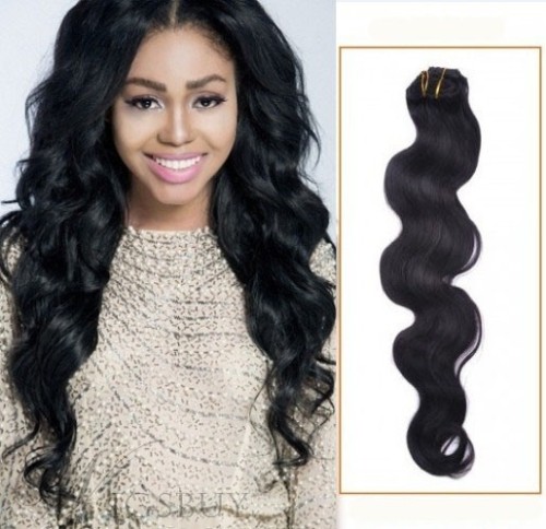 Wavy 7PCS Clip in Human Hair Extension 100g