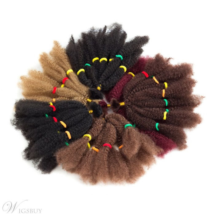 Crochet Braid Hair Afro Kinky Curly Twist Marley Synthetic Braiding Hair