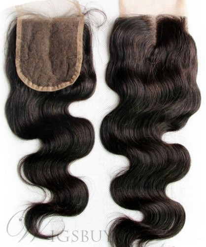 Free Part & Middle Part Human Hair Wave Textures Swiss Lace Top Closure 4*4