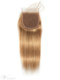 Wigsbuy Honey Blond #27 Straight Human Hair Color 4*4 Swiss Lace Closure