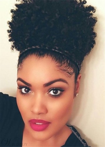 Afro Kinky Curly Synthetic Hair Drawstring Pony Hair Extensions