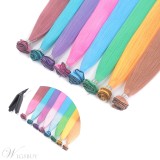 Color changes As The Temperature Changes Purple Synthetic One Piece Clip In Hair