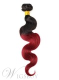 Elegant colored Wavy Human Hair Weave/Weft 1 PC