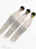 6A High Quality 1b/grey Straight Human Hair Weave 1 PC
