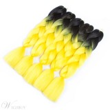 Colorful Jumbo Braiding Synthetic Hair 24 Inches 5 Bundles Lot