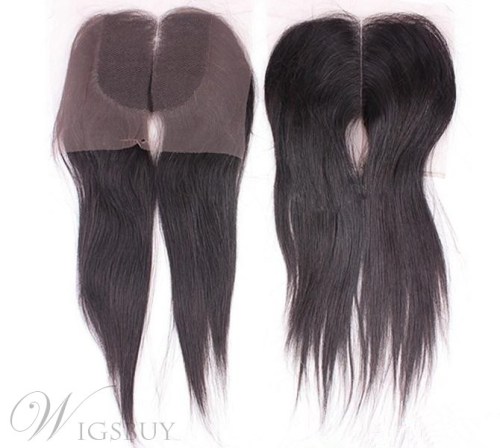Lace Top Closure Free Part & Middle Part Brazilian Virgin Hair Straight Textures Swiss Lace Hair Products