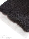 Wigsbuy Vigin Human Hair Brazilian Kinky Straight Lace Frontal 13*4