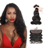 Wigsbuy Brazilian 3 Bundles Body Wave Human Hair With Lace Frontal