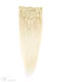 9 Piece # 613 Blonde Silky Straight Clip In Indian Remy Human Hair Extension