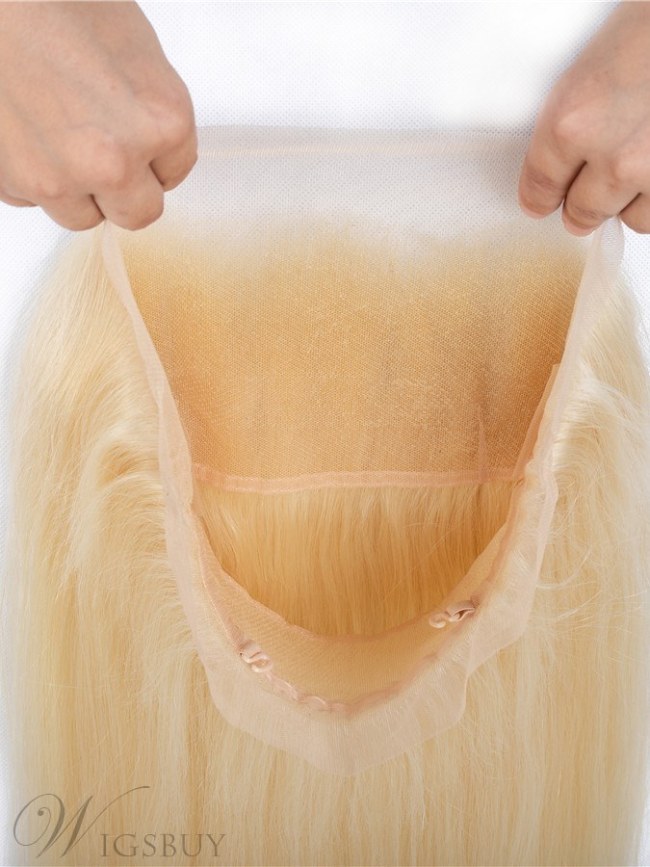 Wigsbuys 360 Lace Frontal Remy Human Hair 613 Color