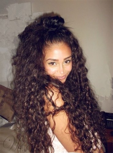 Kinky Curly Human Hair Clip In Hair Extensions 7 PCS