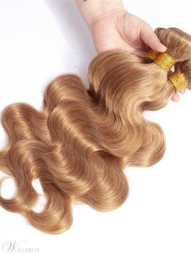 Wigsbuy Body Wave Human Hair WeaveHoney Blonde 4 Bundle Deals