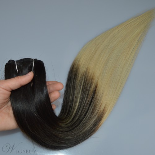 1B 613 Omber Straight Human Hair Weave 1 PC