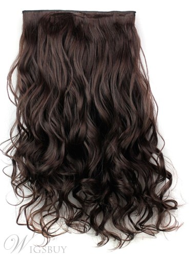 2/33 Mix Color One Piece Clip In Hair Extension Synthetic Material 24 Inches