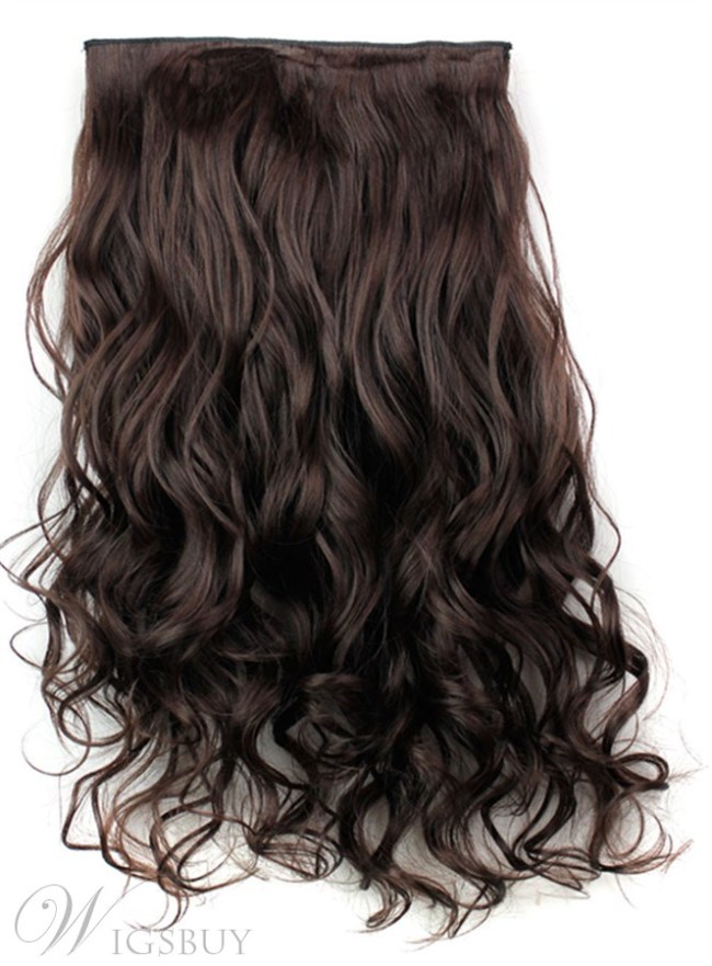 2/33 Mix Color One Piece Clip In Hair Extension Synthetic Material 24 Inches