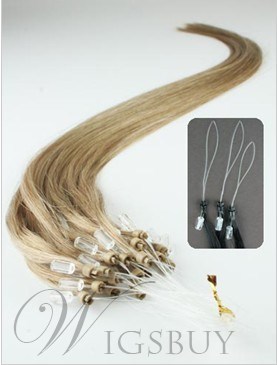 Micro Loop Ring Hair Extensions Human Hair(Ash Blonde)