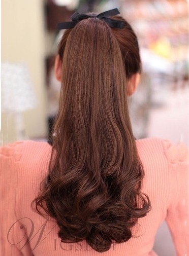 Sweet Hot Sale Long Big Wave Synthetic Ponytail