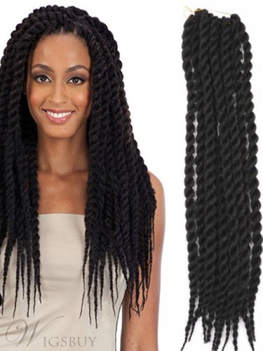 African American Rope Twist Crochet Braid 24 Inches
