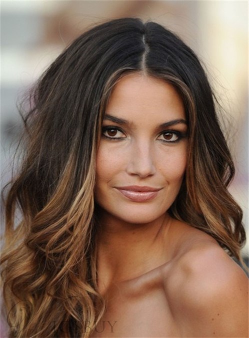 Remy Human Hair Extension Wavy #2T #27 7PCS Clip in Hair Extensions