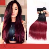 1B/30 Ombre Brazilian Hair Straight Virgin Human Hair Wefts 3 Packs