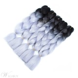 Ombre Synthetic Kanekalon Braiding Hair Crochet Braids False Hair Extensions