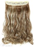 6H613 Mix Color One Piece Clip In Hair Extension Long Wave 24 Inches