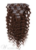 New Arrival Special Clip in Hair Extension Curly 100% Human Hair 9Pcs