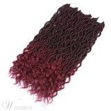 Goddess Locs With Curly Ends Crochet Twist Braids Soft Synthetic Braiding Hair Extension 6pcs