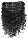 Clip In Beautiful Long Curly 100% Human Hair 7 PCS Clip In Hair Extension