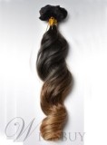 Remy Human Hair Extension Wavy #2T #27 7PCS Clip in Hair Extensions