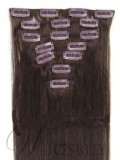 Dark Brown 7pcs Clip In Remy Human Hair Extensions 100g
